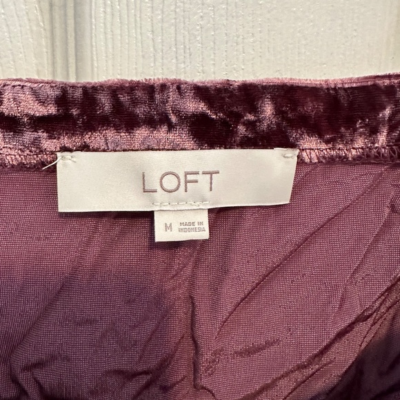 LOFT Ruched Velvet Top - Picture 2 of 3